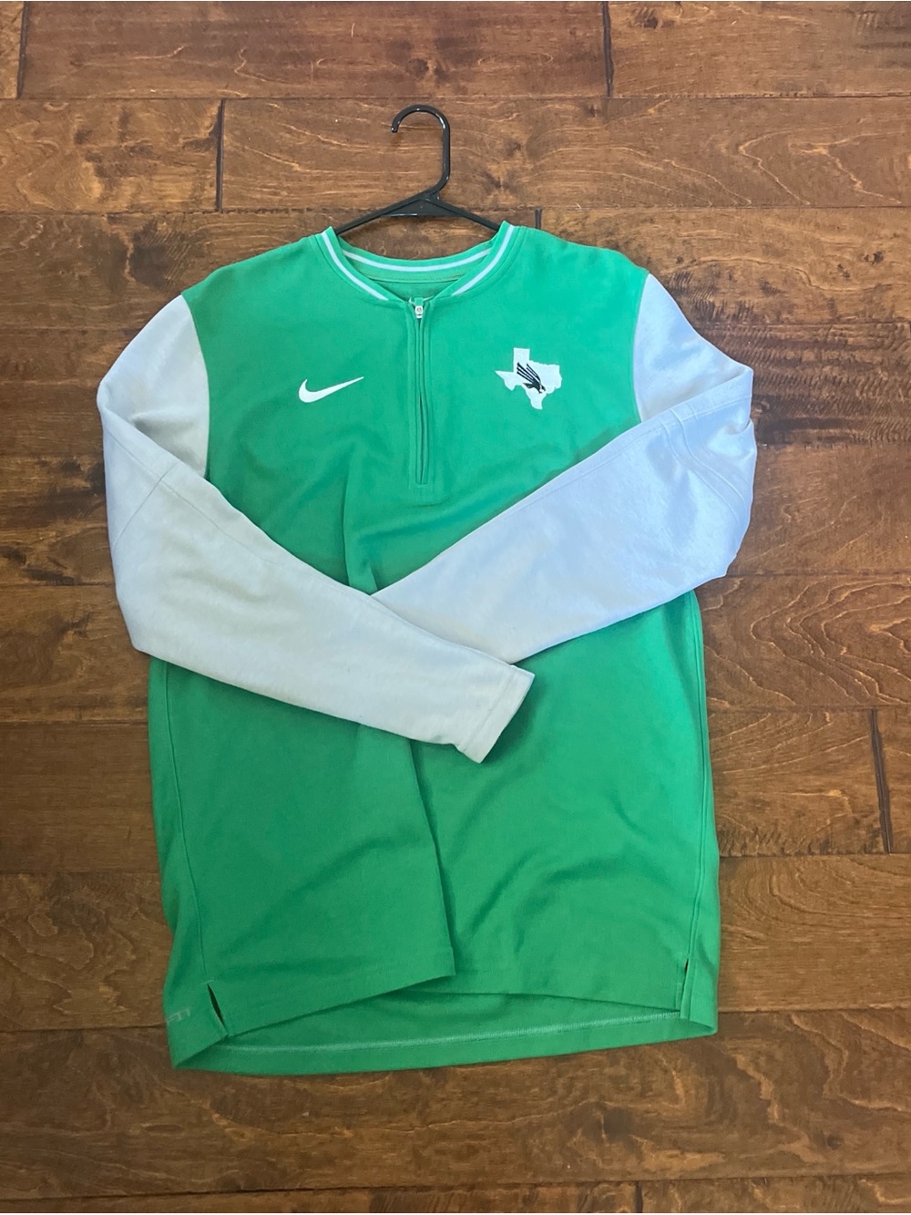 Nike Green Pullover with White Sleeves - Half Zip